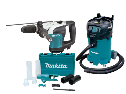 Makita VC4710 With 196074-8 & HR4002 12 Gallon Wet/Dry Xtract Vacuum Silica OSHA Starter Kit For SDS Max Drilling
