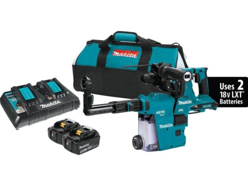Makita XRH08PTW 1-1/8" 18V X2 LXT (36V) SDS-Plus Rotary Hammer Kit with HEPA Dust Extractor