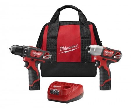 Milwaukee 2494-22 M12 12V Cordless 2-Tool Combo Kit with 3/8" Drill Driver and 1/4" Hex Impact Driver