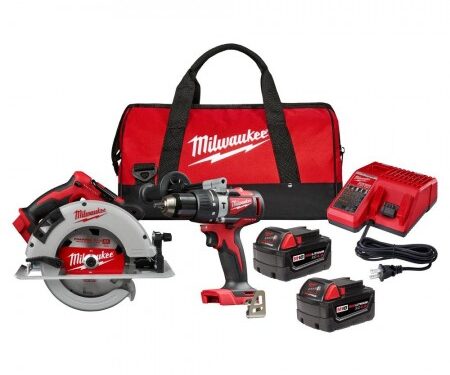 Milwaukee 2992-22 M18 18-Volt Lithium-Ion Brushless Cordless Hammer Drill and Circular Saw Combo Kit