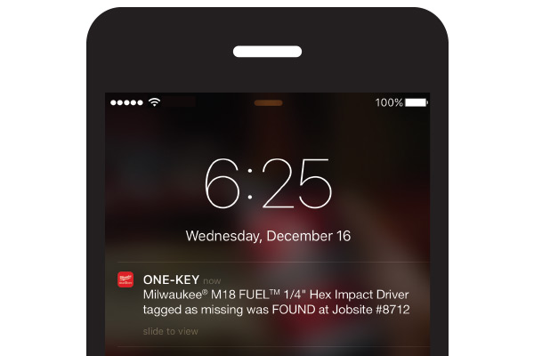 1/4" Hex Impact Driver Notification Mockup